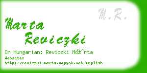 marta reviczki business card